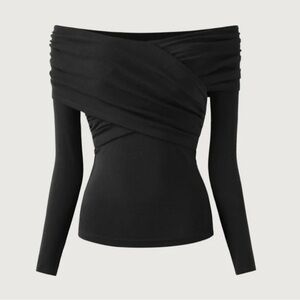 OGL Surplice Cold Shoulder Brami Top - Black/ M NWT original packaging